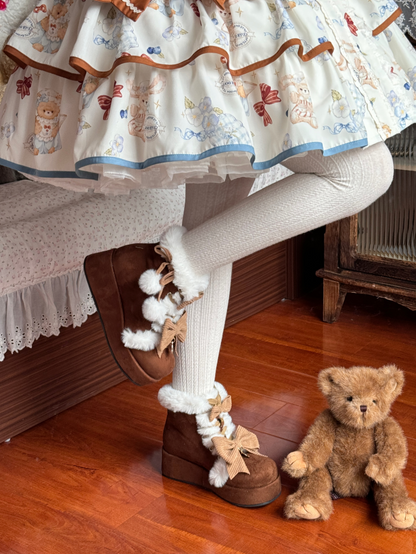 Aimee - Warm - Winter Sweet Lolita Snow Boots Thick Sole Fleece Shoes