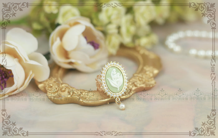 Rose of Sharon - Cameo Lolita Pearl Rings 4 Colors