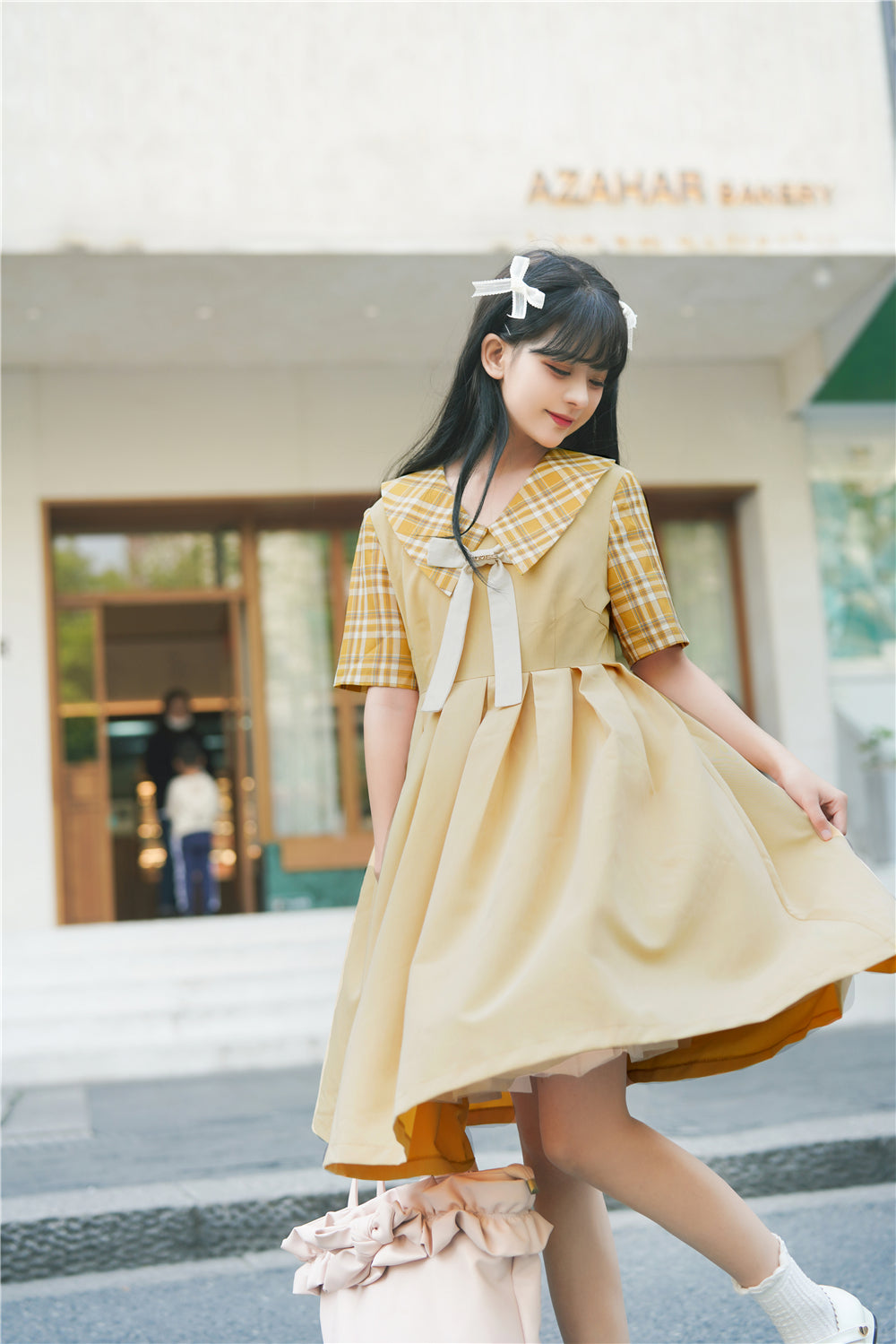 EESSILY - Macaron Waffle - Kawaii Lolita Short Sleeve Summer OP