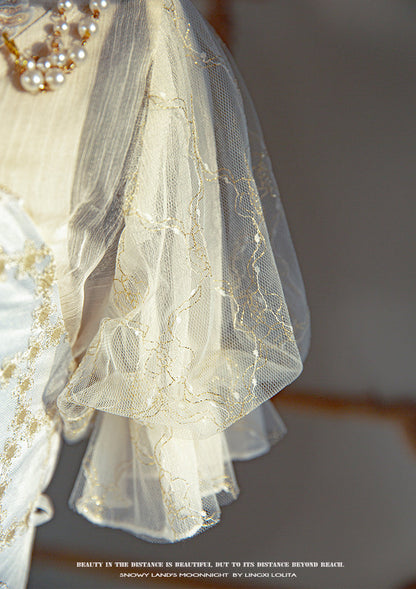 Lingxi Lolita - Greek Style Vintage Handmade Bead Lolita Dress