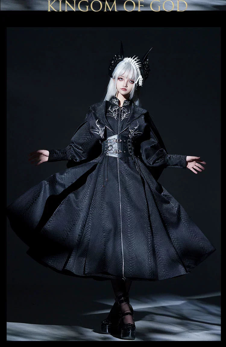 Morning mist and warbler - Dragon Scale - Gothic Lolita Jumper Dress Goth Coat