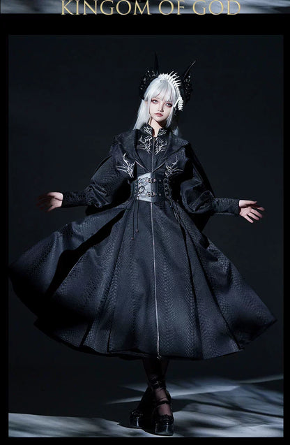 Morning mist and warbler - Dragon Scale - Gothic Lolita Jumper Dress Goth Coat