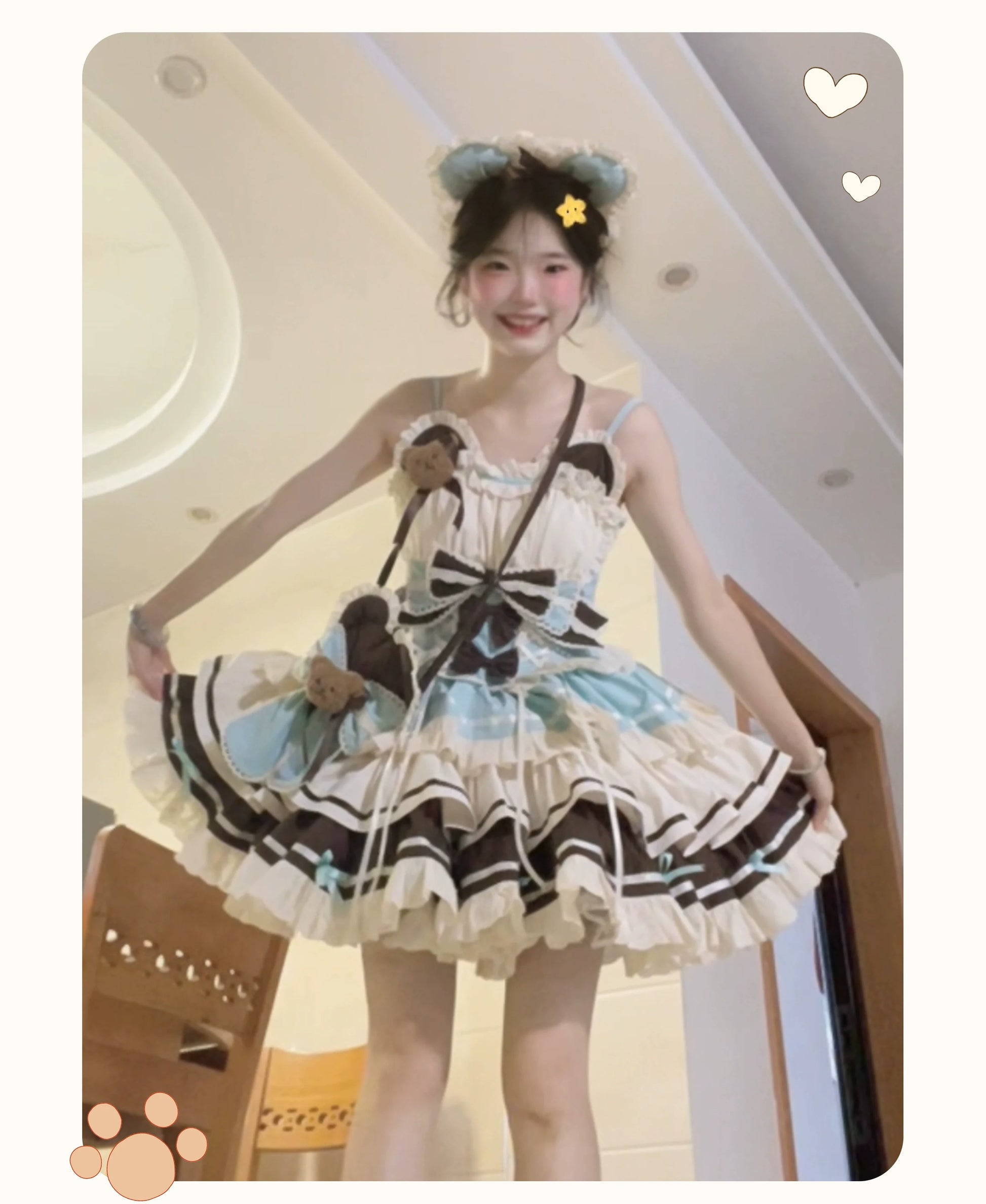 Platycodon House - First Love Bear - Sweet Lolita JSK Dress Idol Lolita Puffy Dress
