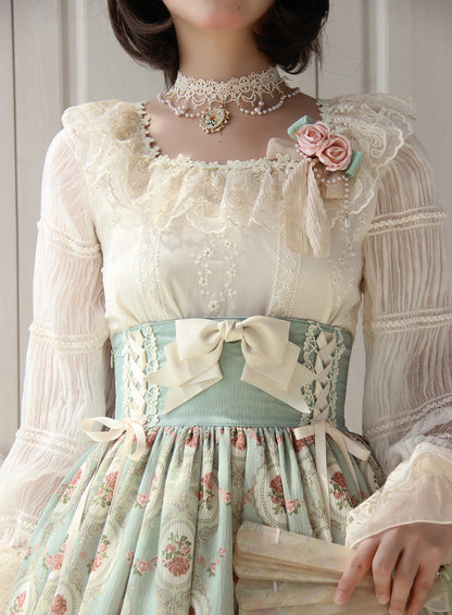 Miss Point - Retro Lolita Lace Long Sleeve Blouse