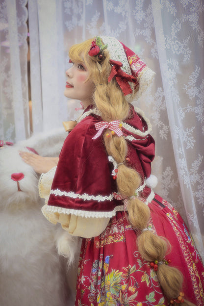Miss Point - Praise of Abundance - Bavarian Style Lolita Velvet Hooded Cape