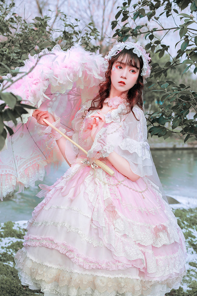 Dawn and Morning - Flower Wedding Lolita Accessories Headdress Set