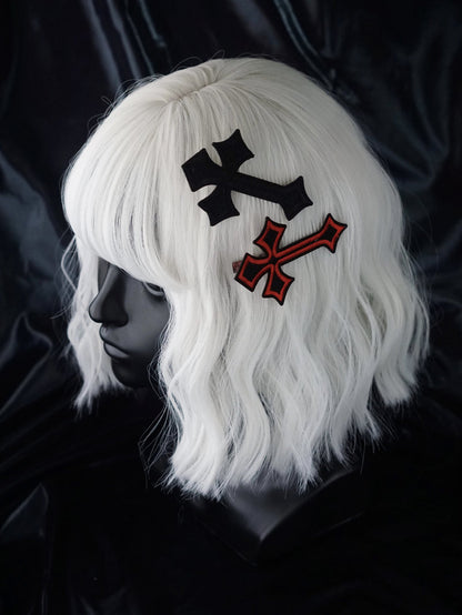 Strange Sugar - Gothic Lolita Cross Shaped Hair Clips