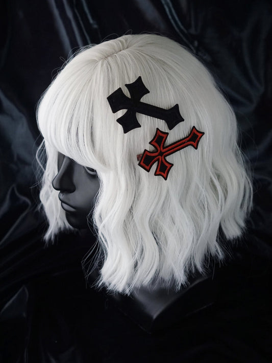 Strange Sugar - Gothic Lolita Cross Shaped Hair Clips