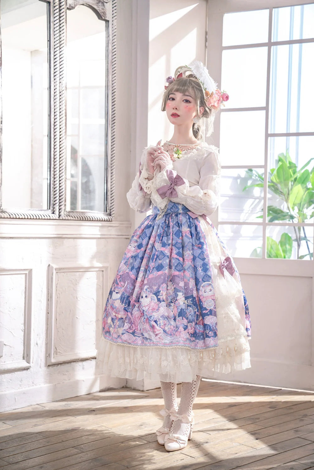 Miss Point - Elizabeth Meow - Classic Lolita Blouse Lotus Root Sleeve Lolita Shirt