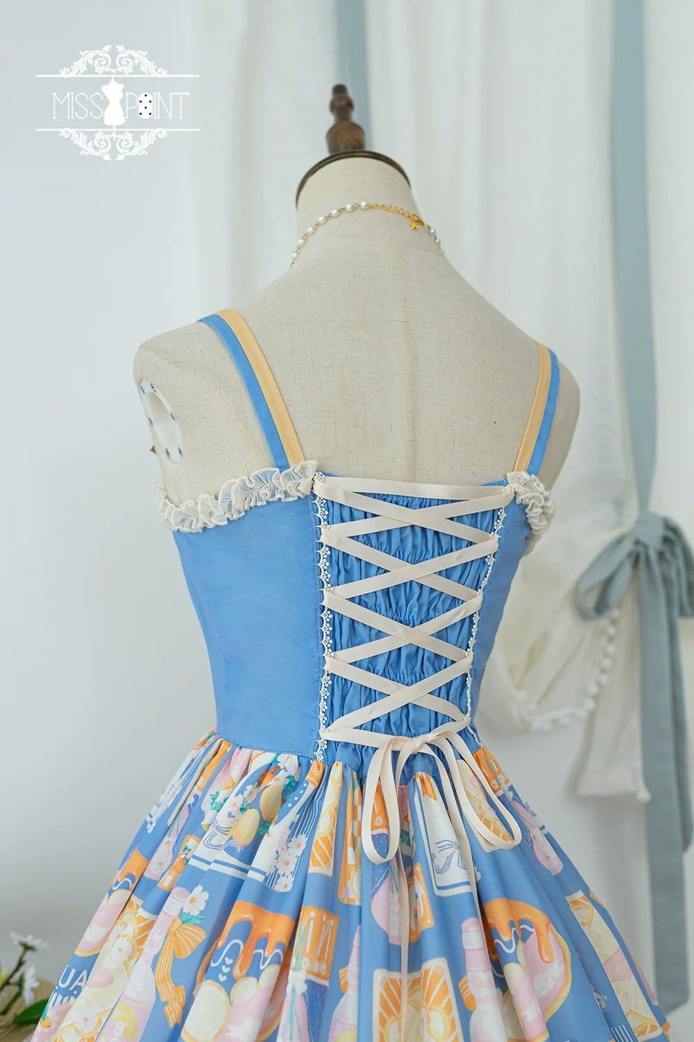 Miss Point - Daisy Lemon - Daily Lolita Lemon Print JSK Customized