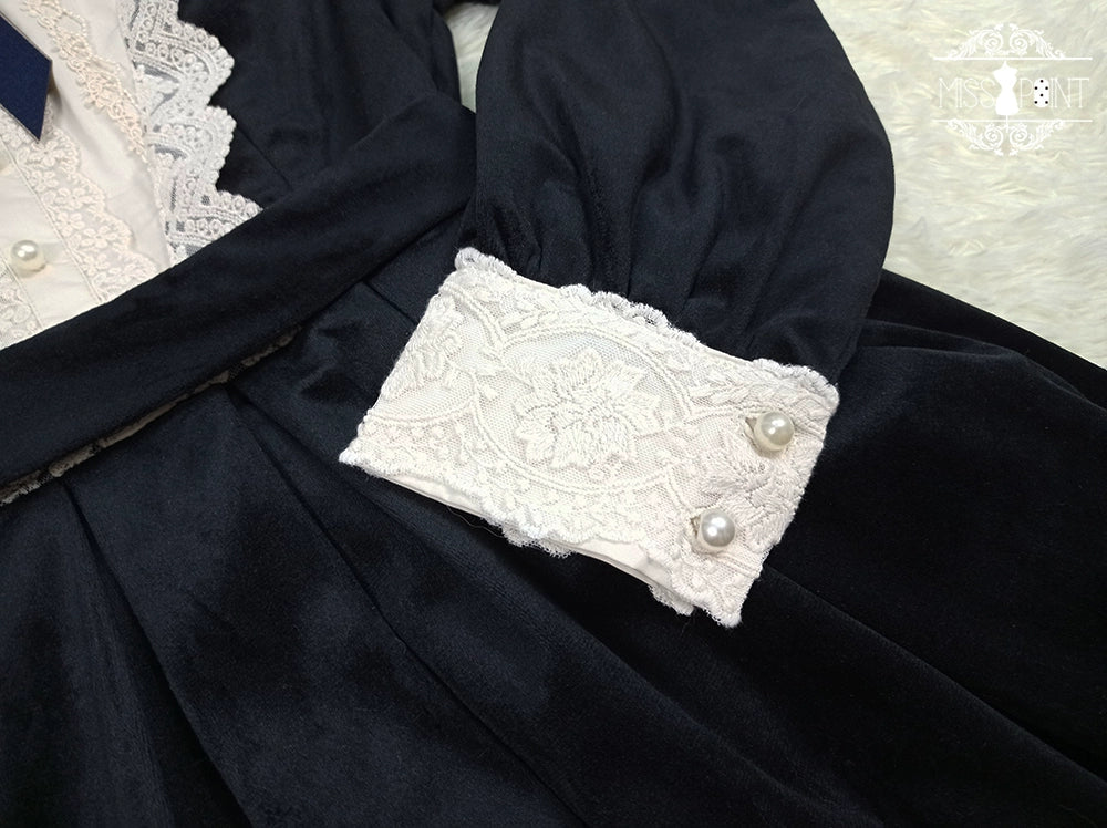 Miss Point - Customized Lolita Dress Vintage Elegant Velvet OP Dress