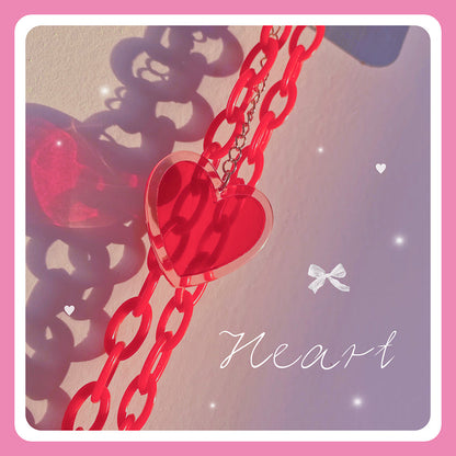 Halloween Alice - Sweet Cherry Lolita Plastic Necklace Ring