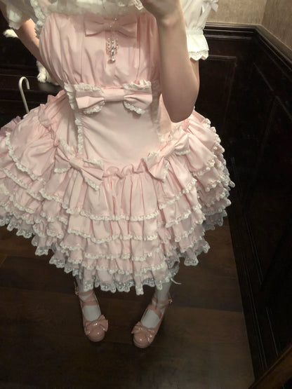 Nn Star - Half Sugar Ism - Sweet Lolita JSK Low Waist Dress With Tiered Hem