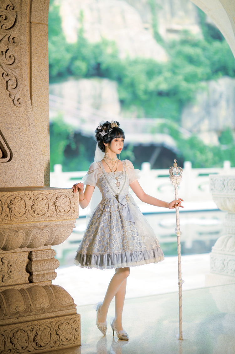 Lingxi Lolita - Greek Style Vintage Handmade Bead Lolita Dress