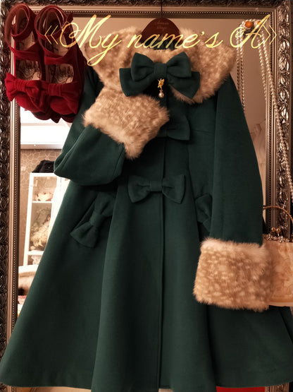 Unideer - Casual Lolita Winter Wool Down Coat Multicolors