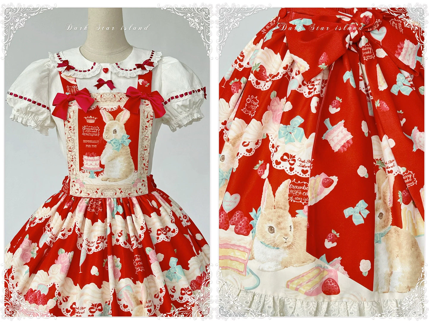 Dark Star Island - Honey Bunny Cake - Sweet Lolita JSK/OP/Strap SK/Shirt