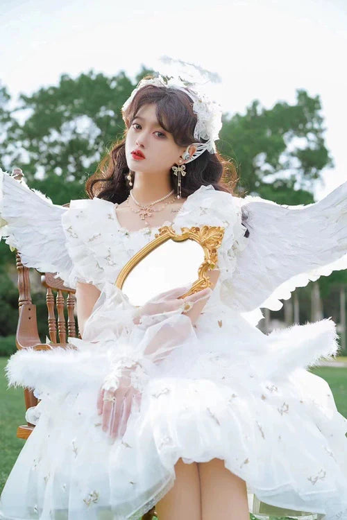 Rose of Sharon - Lily Miss - Elegant Lolita Pearl Necklace and Earrings Set