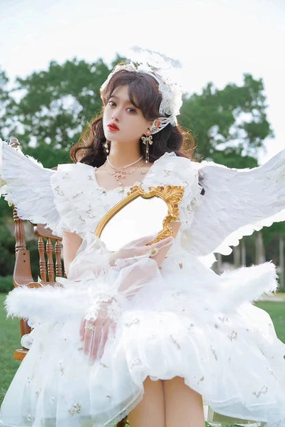 Rose of Sharon - Lily Miss - Elegant Lolita Pearl Necklace and Earrings Set