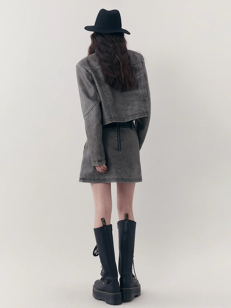 Retro jacket and A-line skirt【s0000007252】