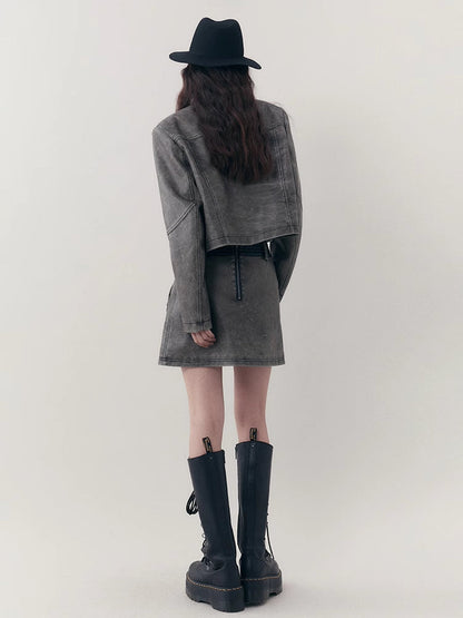 Retro jacket and A-line skirt【s0000007252】