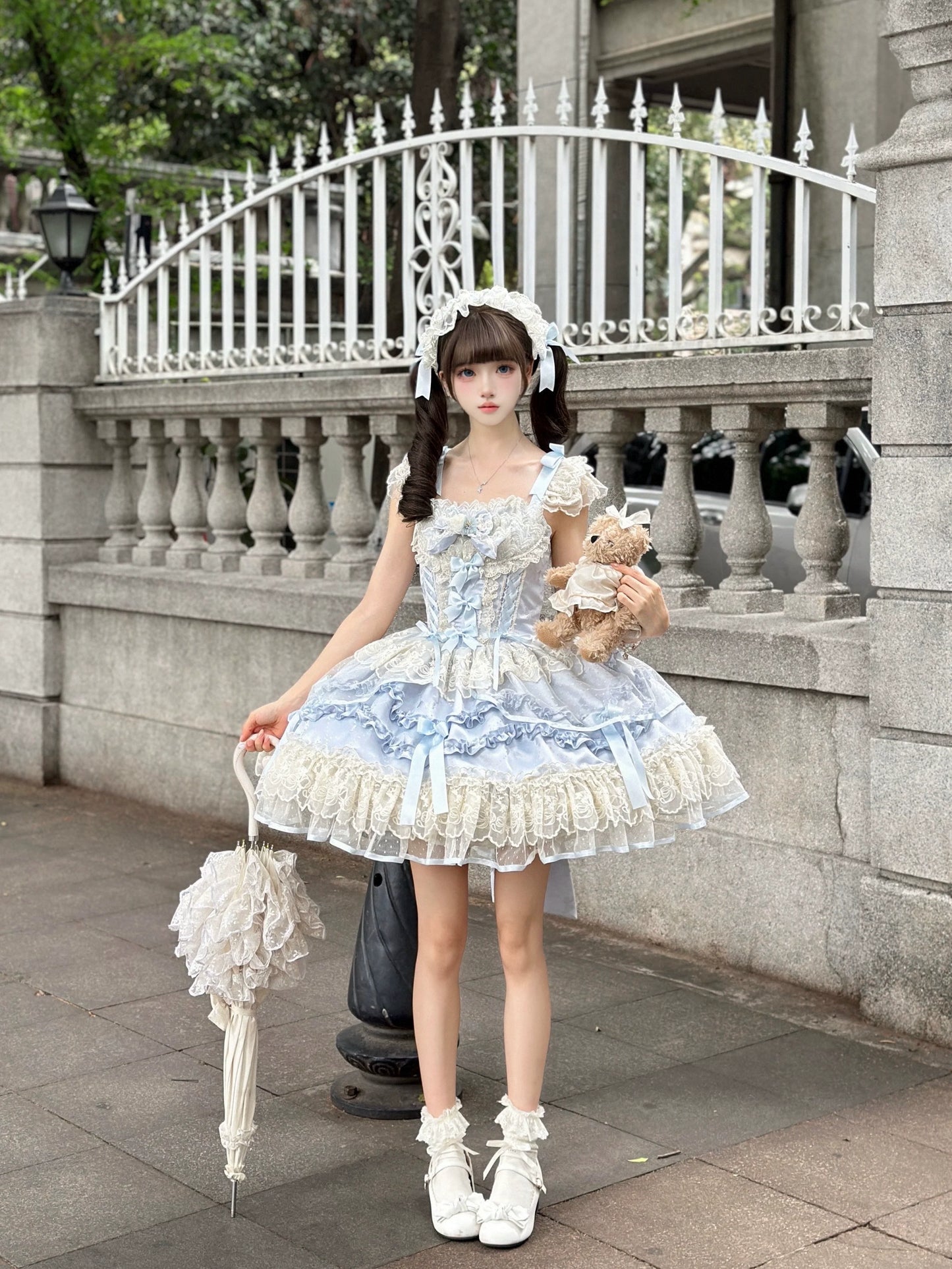 Sugar Girl - Dreamy Butterfly - Ballet-style Sweet Lolita JSK Dress With Large Bow Trailing