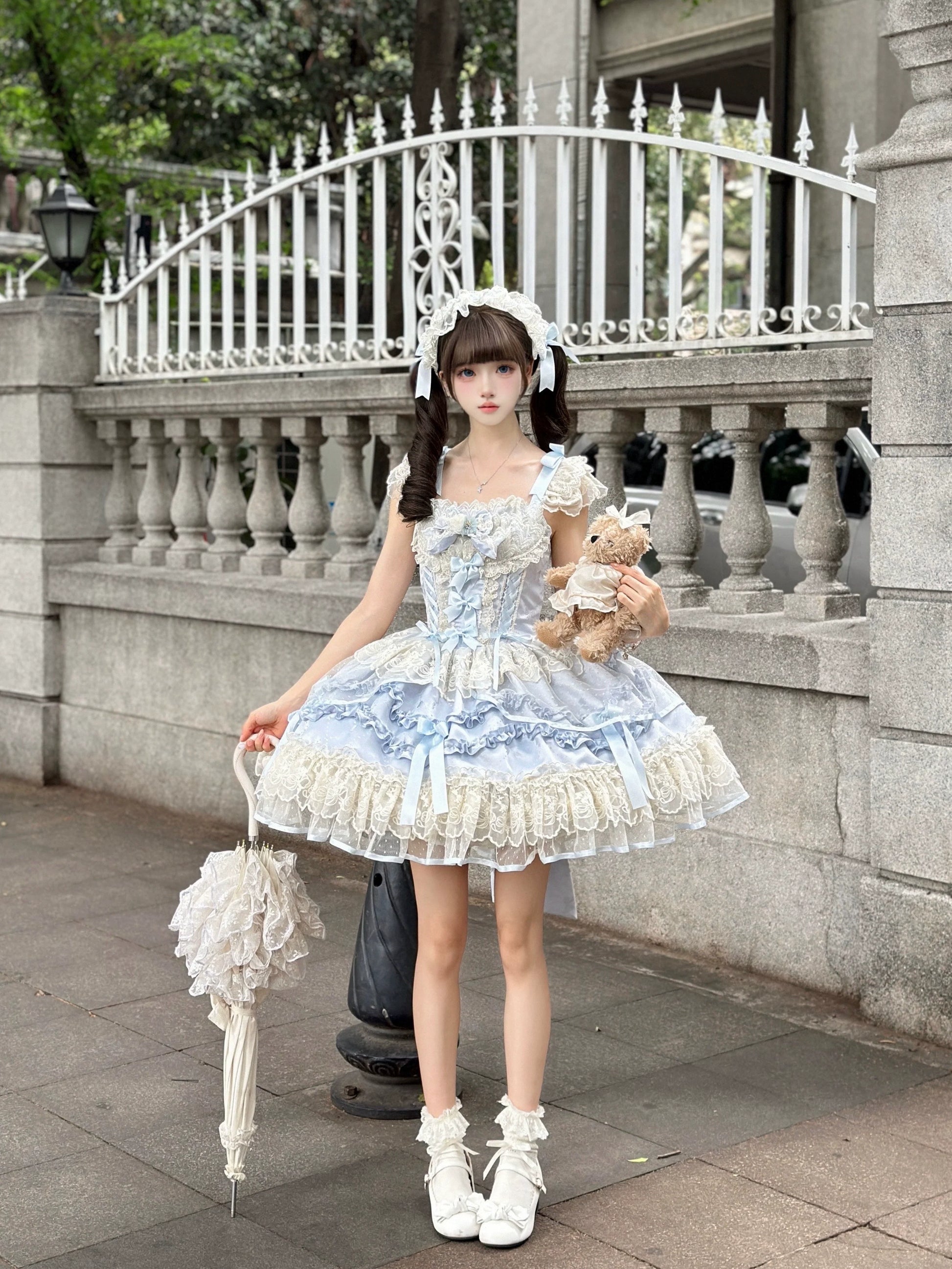 Sugar Girl - Dreamy Butterfly - Ballet-style Sweet Lolita JSK Dress With Large Bow Trailing