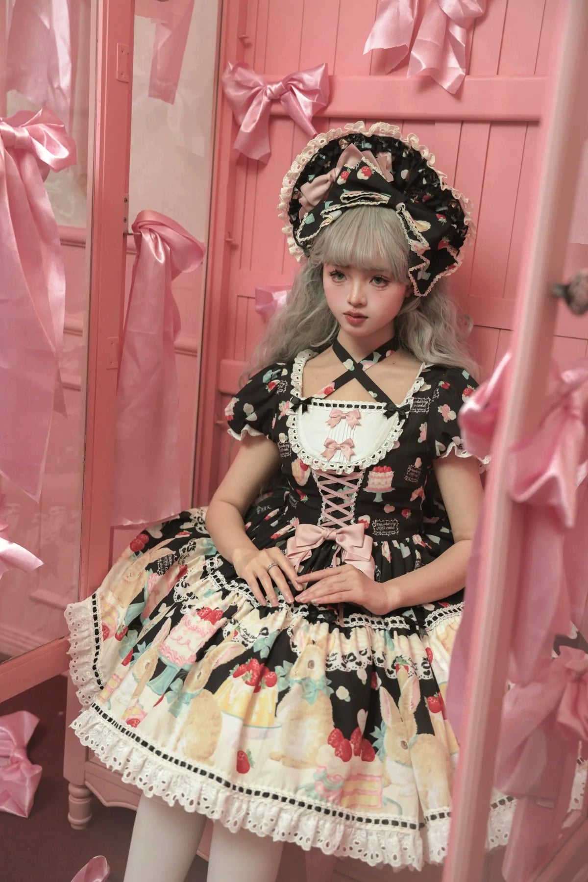 Dark Star Island - Honey Bunny Cake - Sweet Lolita JSK/OP/Strap SK/Shirt
