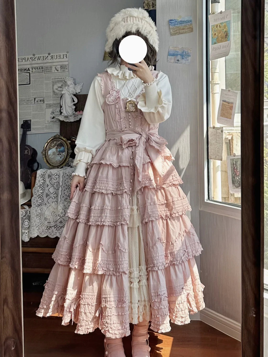 Forest Fluorescent Carps - Sweet Lolita Sweater Autumn and Winter Lolita Inner Wear