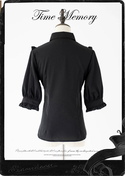 Time Memory - Earl Girl - Chiffon Classic Lolita Shirt, Mid-Length Mutton Sleeves