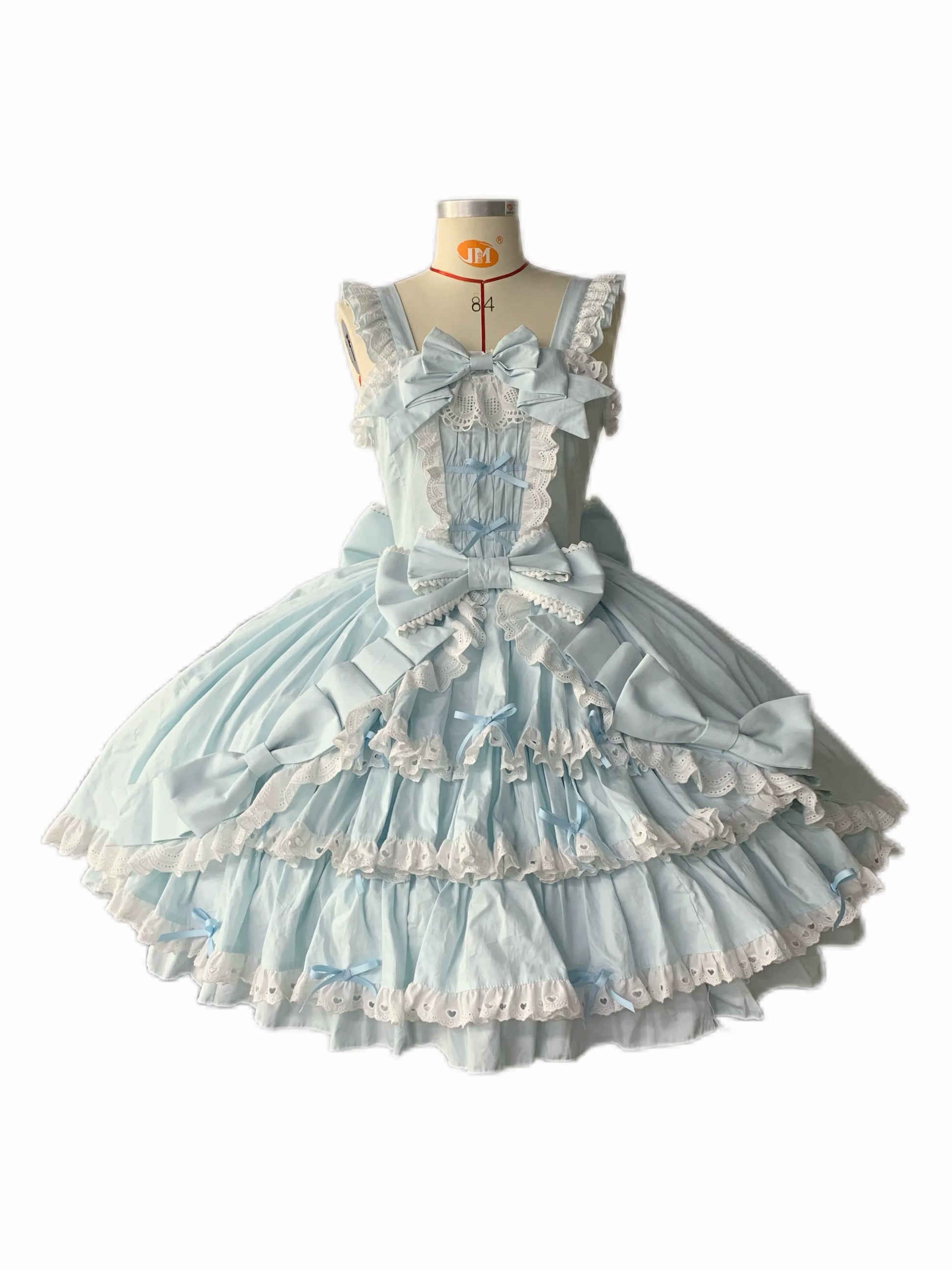Chubby Cat Diary - Gryza - Plus Size Princess Lolita JSK, Cotton Tiered Ruffles