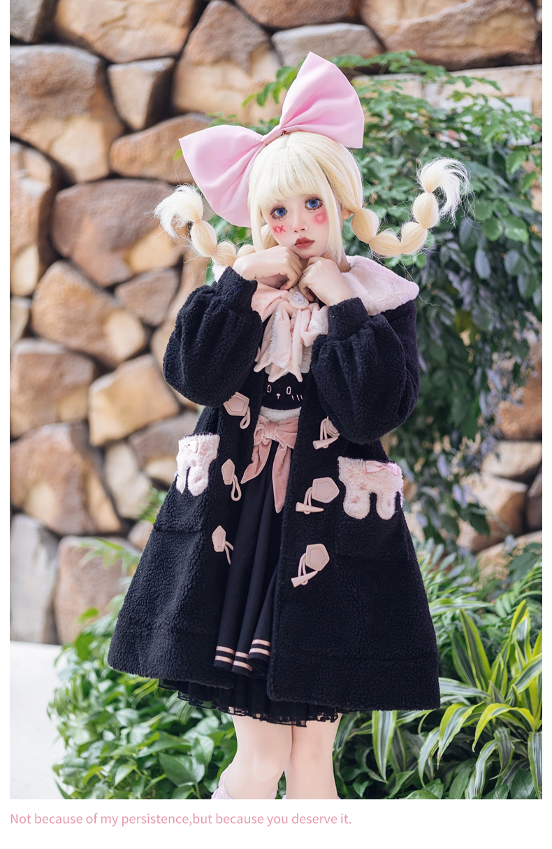 Forest Fluorescent Carps - Sweet Lolita Winter Coat Unicorn and Rabbit Ear Coat