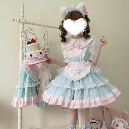 Sugar Girl - Cat Ear Tale - Sweet Lolita Jumper Dress Suspender Dress