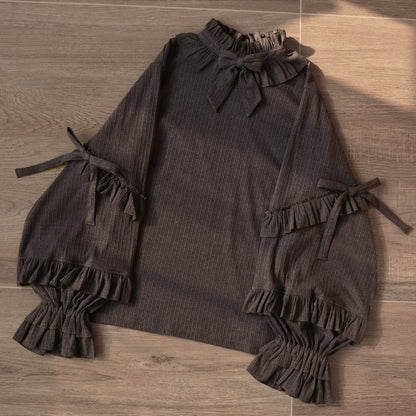 MIST - First Snow - Sweet Lolita Sweater Winter Puff Sleeve Knitting Innerwear