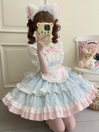 Sugar Girl - Cat Ear Tale - Sweet Lolita Jumper Dress Suspender Dress