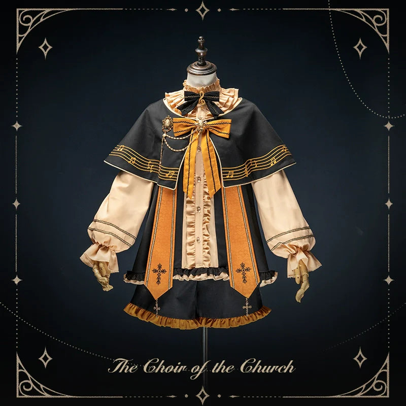Forest Fluorescent Carps - The Choir of The Church 2.0 - Ouji Lolita Shorts Set in Two Styles