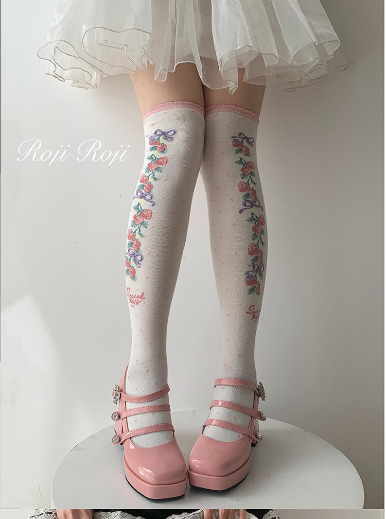 Roji Roji - Autumn Sweet Lolita Cotton Thigh-high Socks