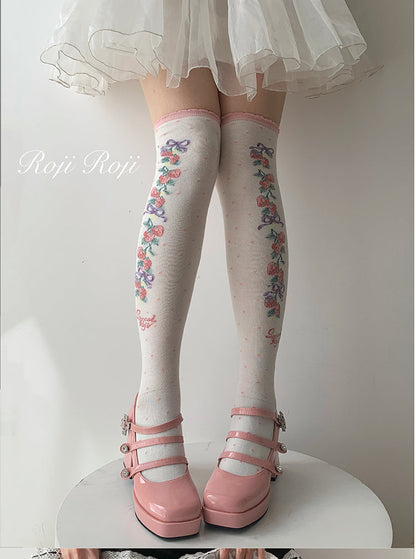 Roji Roji - Autumn Sweet Lolita Cotton Thigh-high Socks