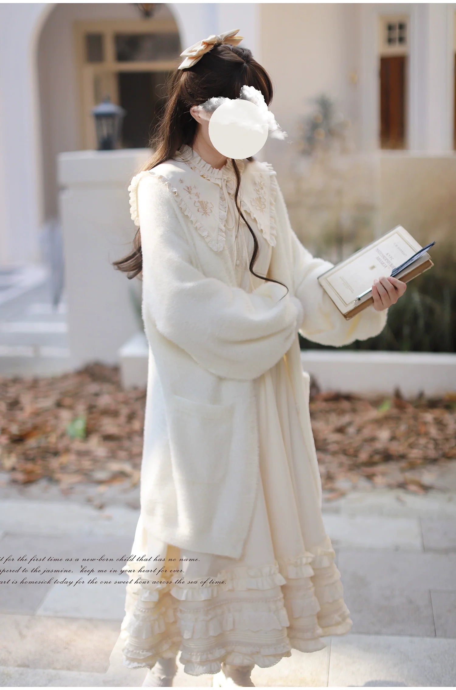 HuTaoMuJK - Wind Kiss Tulip - Classic Lolita OP Elegant Lolita Cardigan