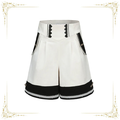 Immortal Thorn - Immortal Duke of Rabbit - Ouji Lolita Shorts With Heart-Shaped Detail