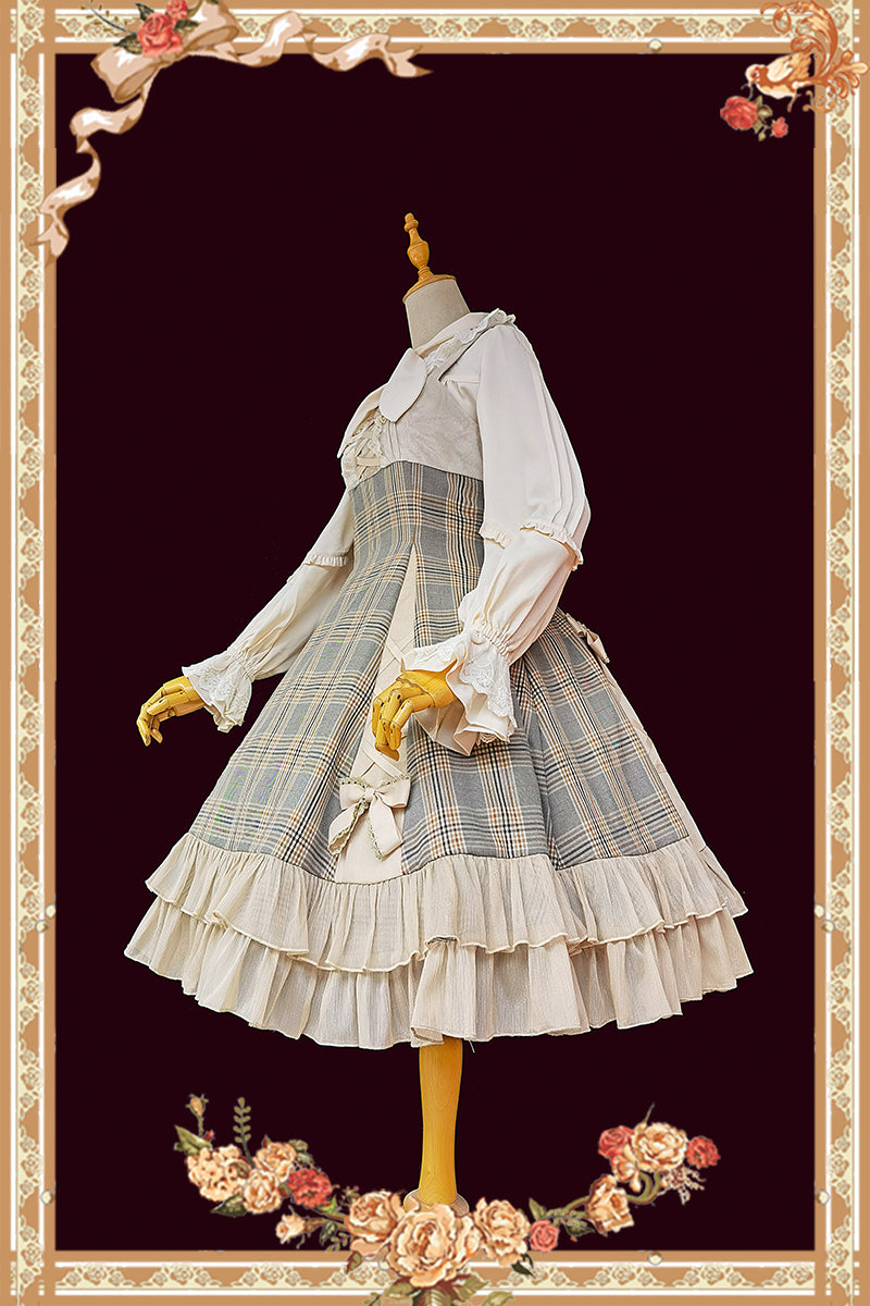 Infanta - Memoirs of Backlight - Elegant Plaid Lolita JSK Dress