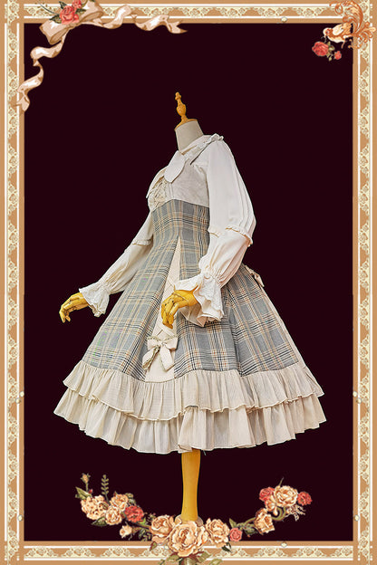 Infanta - Memoirs of Backlight - Elegant Plaid Lolita JSK Dress