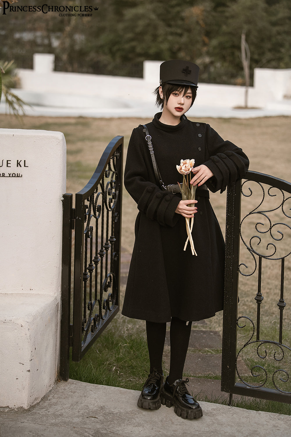 Princess Chronicles - Ouji Lolita Winter Black Long Coat