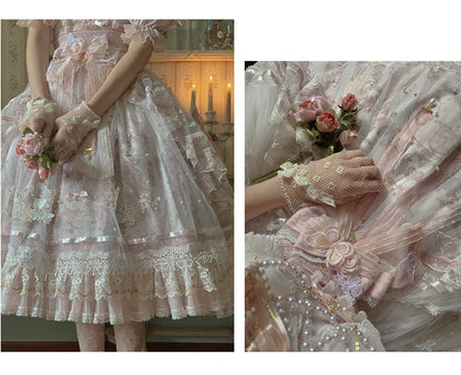 Garden Cat - Sunset Realm Lolita Bride Gorgeous OP FS