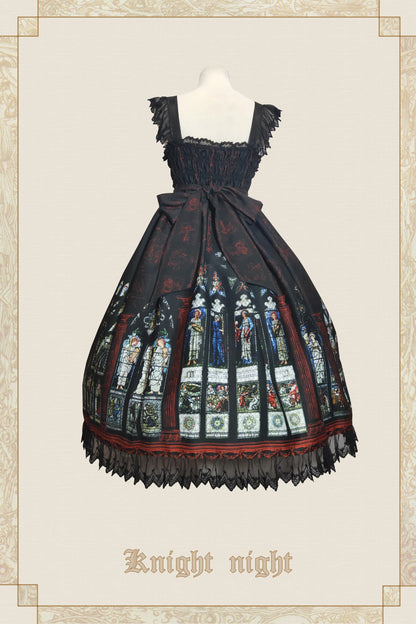 Knight night - The Saint Priest - Stained GlassﾂｷSain Lolita Jumper Dress