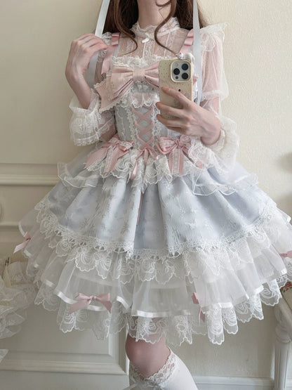 Sugar Girl- Fleeting Isle - Sweet Lolita Ballet Style Jumper Dress