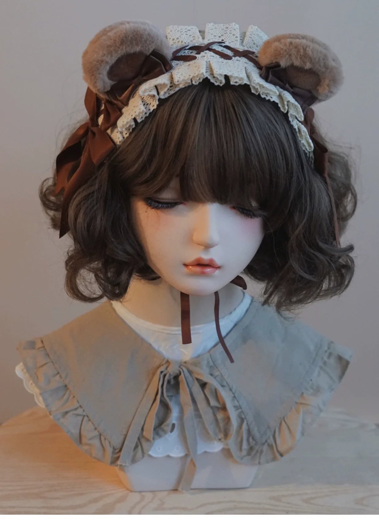 Besozealous - Handmade Lolita KC Animal Ear Coffee Hairband