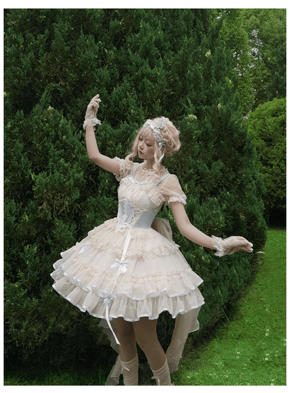 ZhiJinYuan - Time Waltz - Sweet Lolita Short Dress Ballet Style JSK