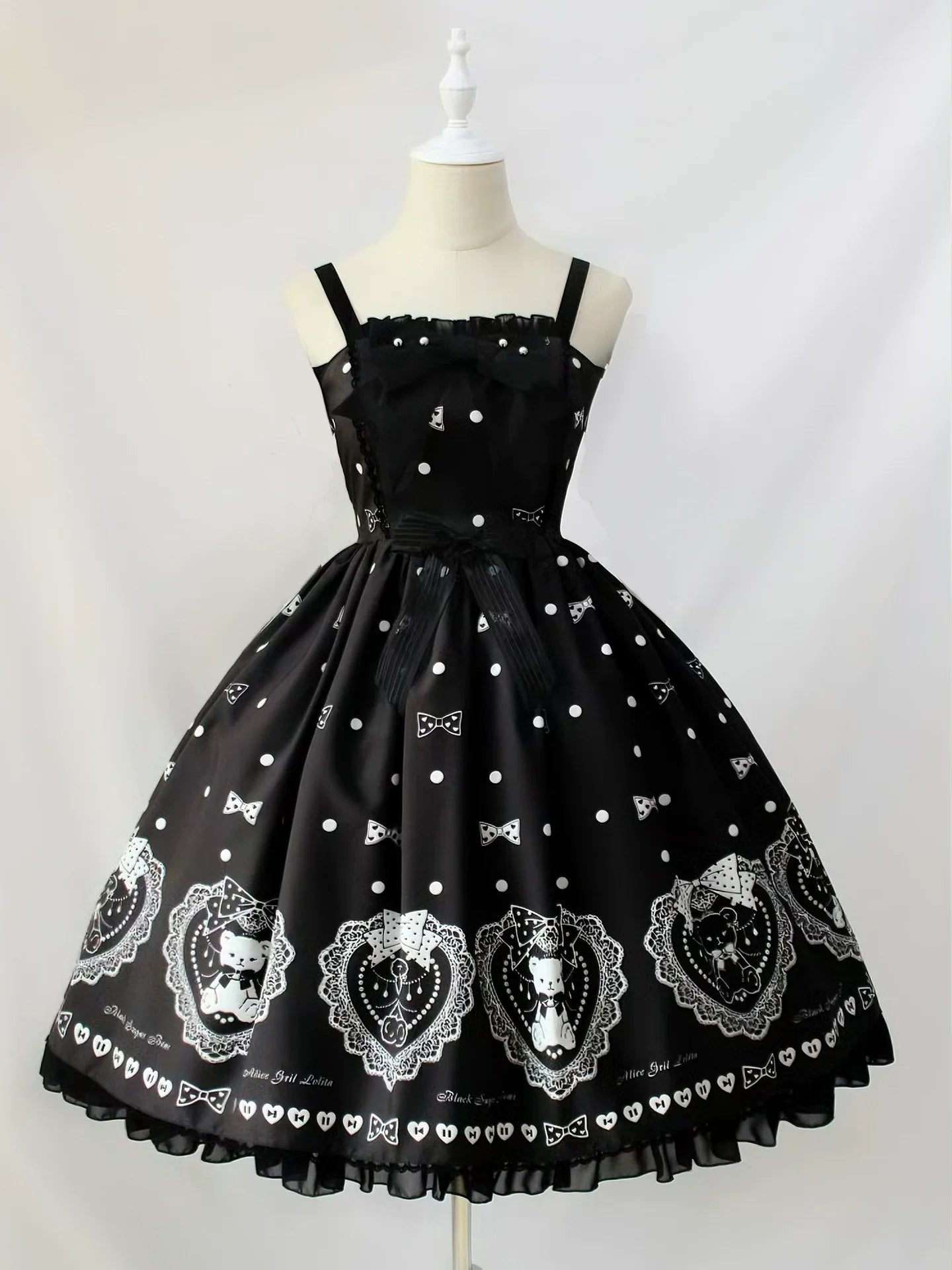 Alice Girl - Brown Sugar Bear - Printed Sweet Lolita Dress, Multiple Styles