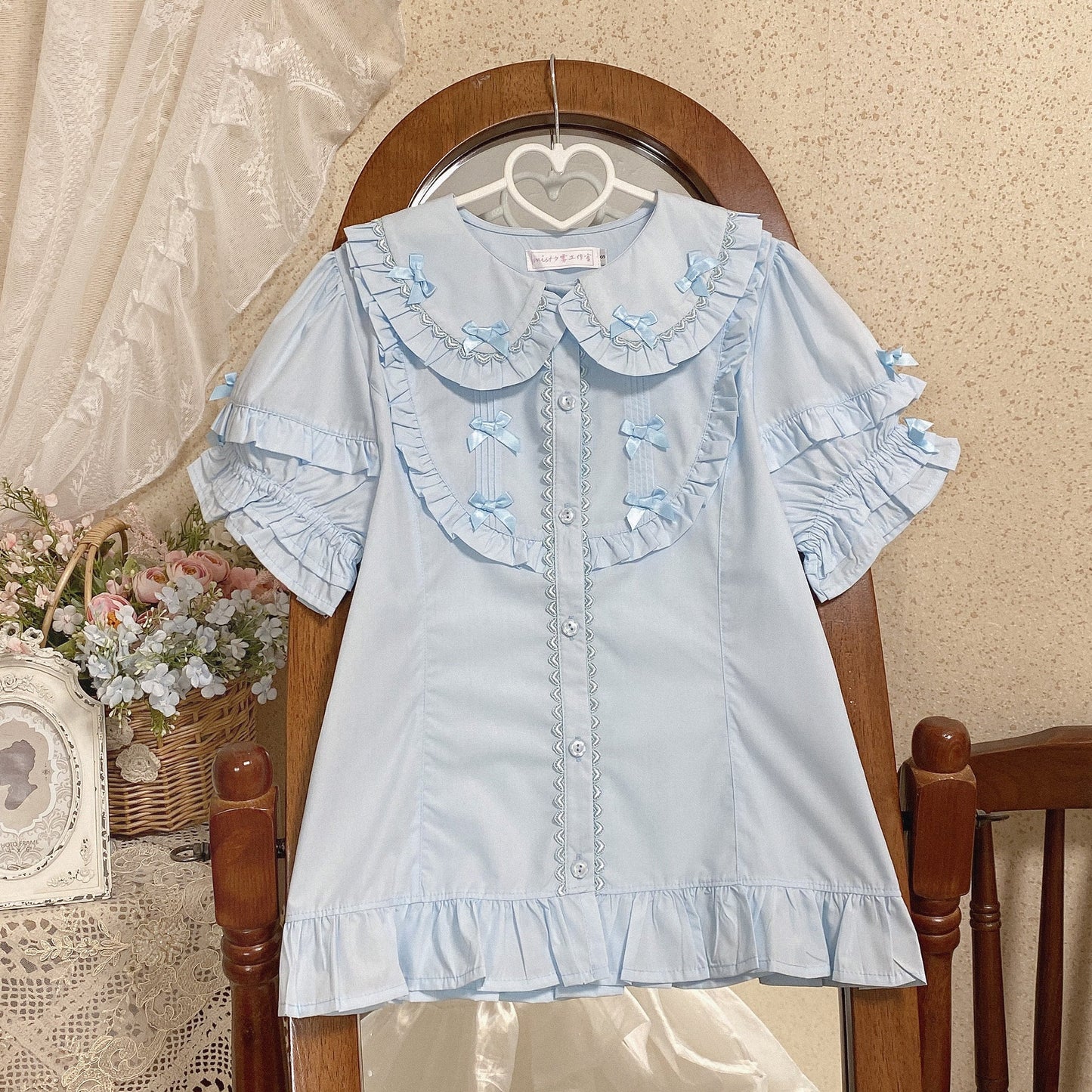 MIST - Creamy Condensed Milk - Kawaii Lolita Shirt Soft Girl Short-sleeved
