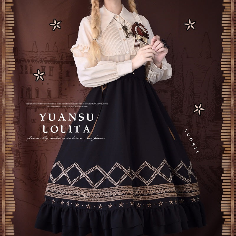 Yuan Su - Elegant  Solid Color Lolita SK